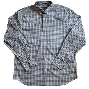 Banana Republic XL Tech Stretch Blue and Yellow Button Down Shirt